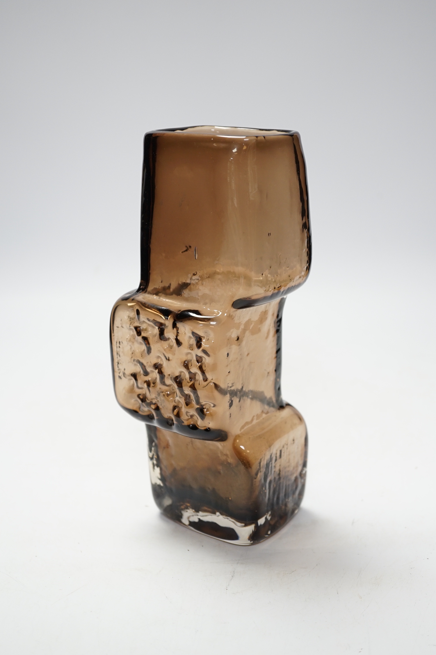 A Whitefriars ‘Drunken Bricklayer’ vase in cinnamon, 21.5cm